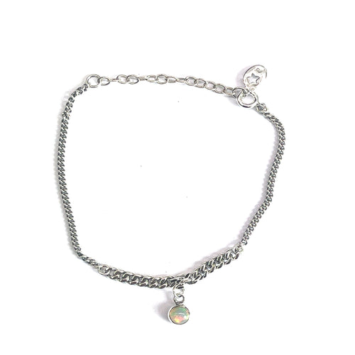 Opal silver bracelet