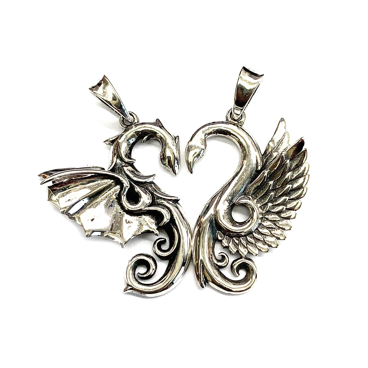 Dragon and sale phoenix couple necklace