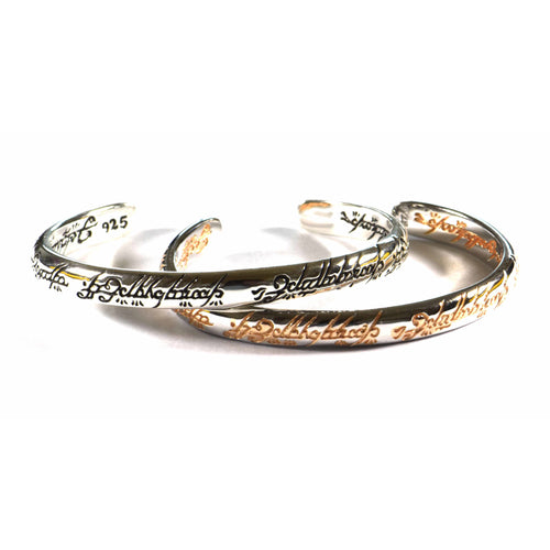 Lord of the ring silver couple bangle