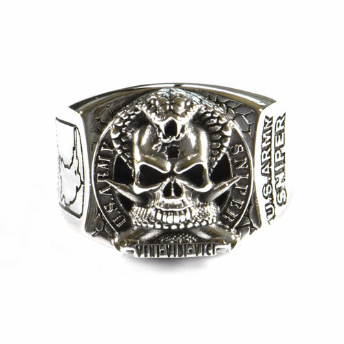 Sniper silver ring